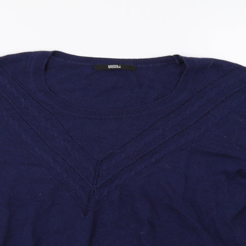 M&S Womens Black   Henley Jumper Size 16