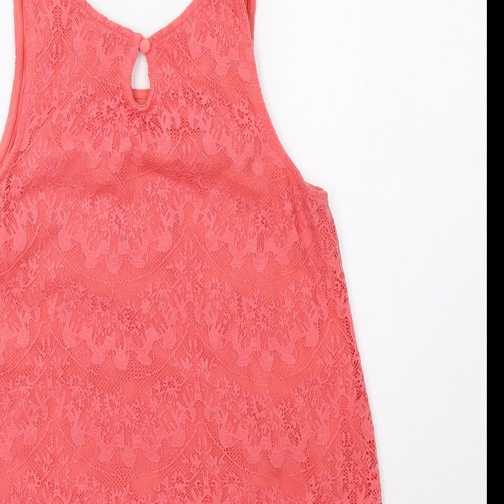Dorothy Perkins Womens Pink Floral  Basic Tank Size 10
