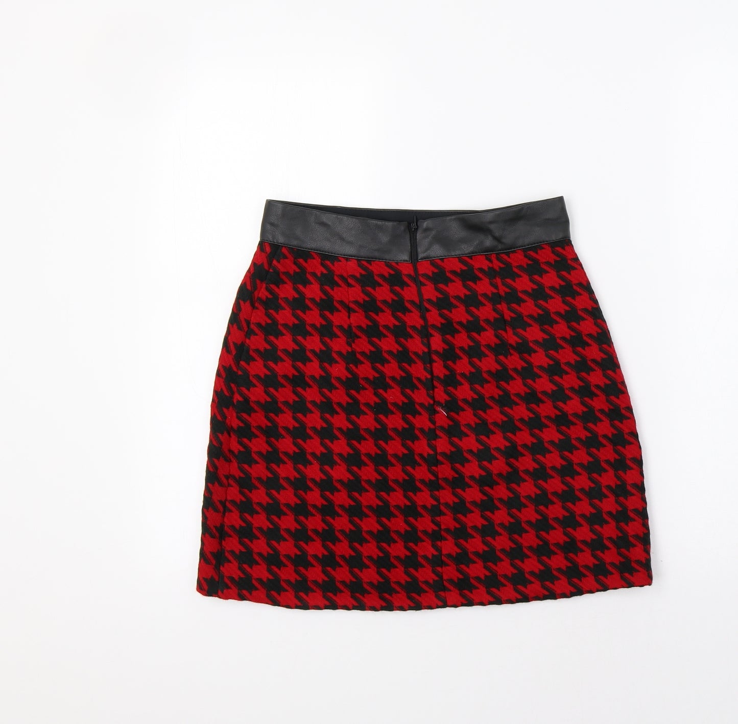 River Island Womens Red Check  Mini Skirt Size 8
