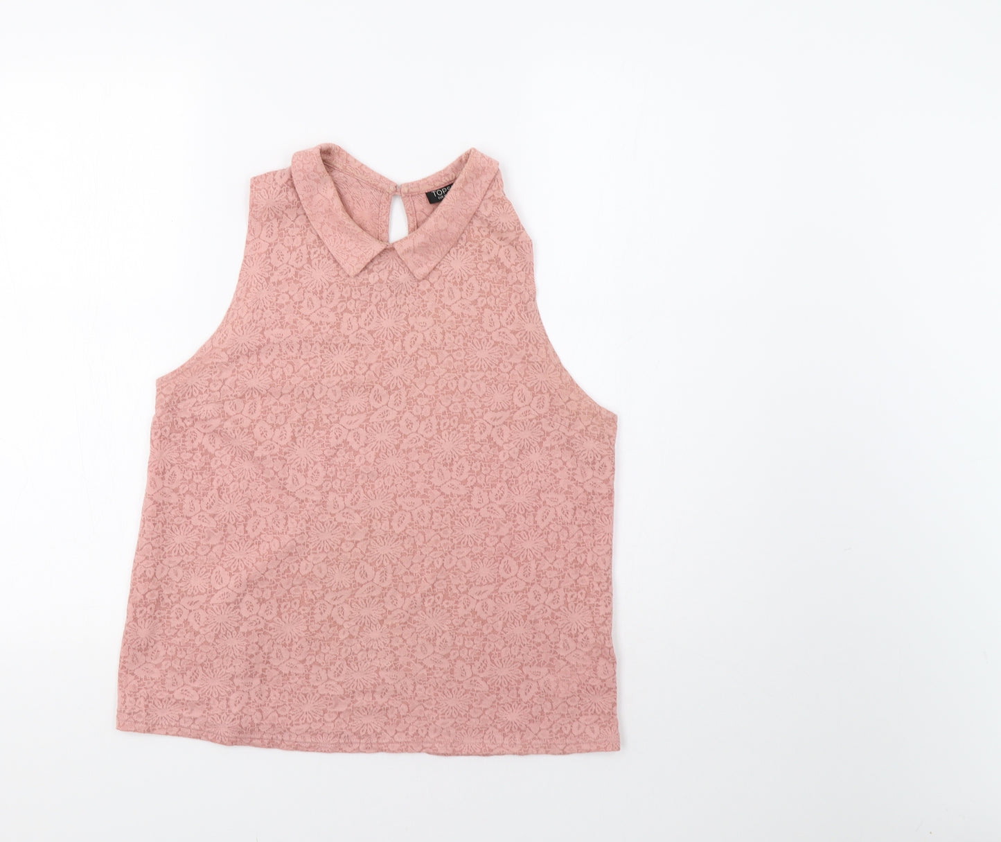 Topshop Womens Pink Floral  Basic Blouse Size 10