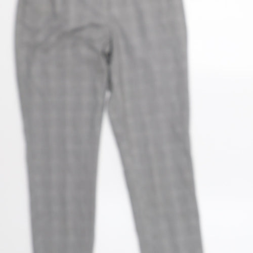 H&M Womens Grey Check  Dress Pants Trousers Size 6 L31 in