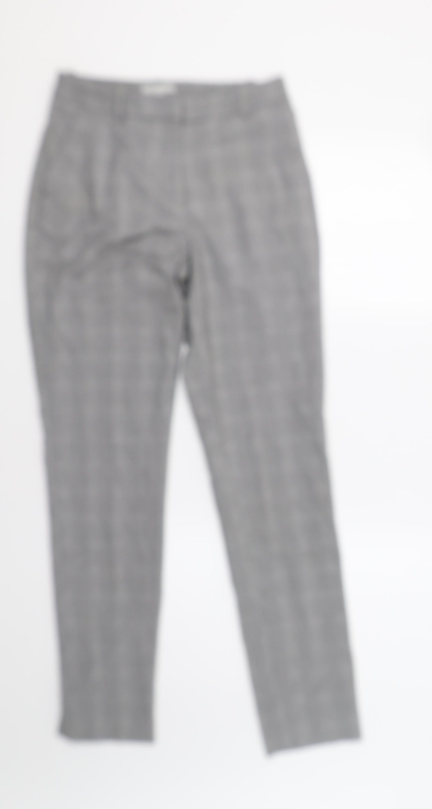 H&M Womens Grey Check  Dress Pants Trousers Size 6 L31 in