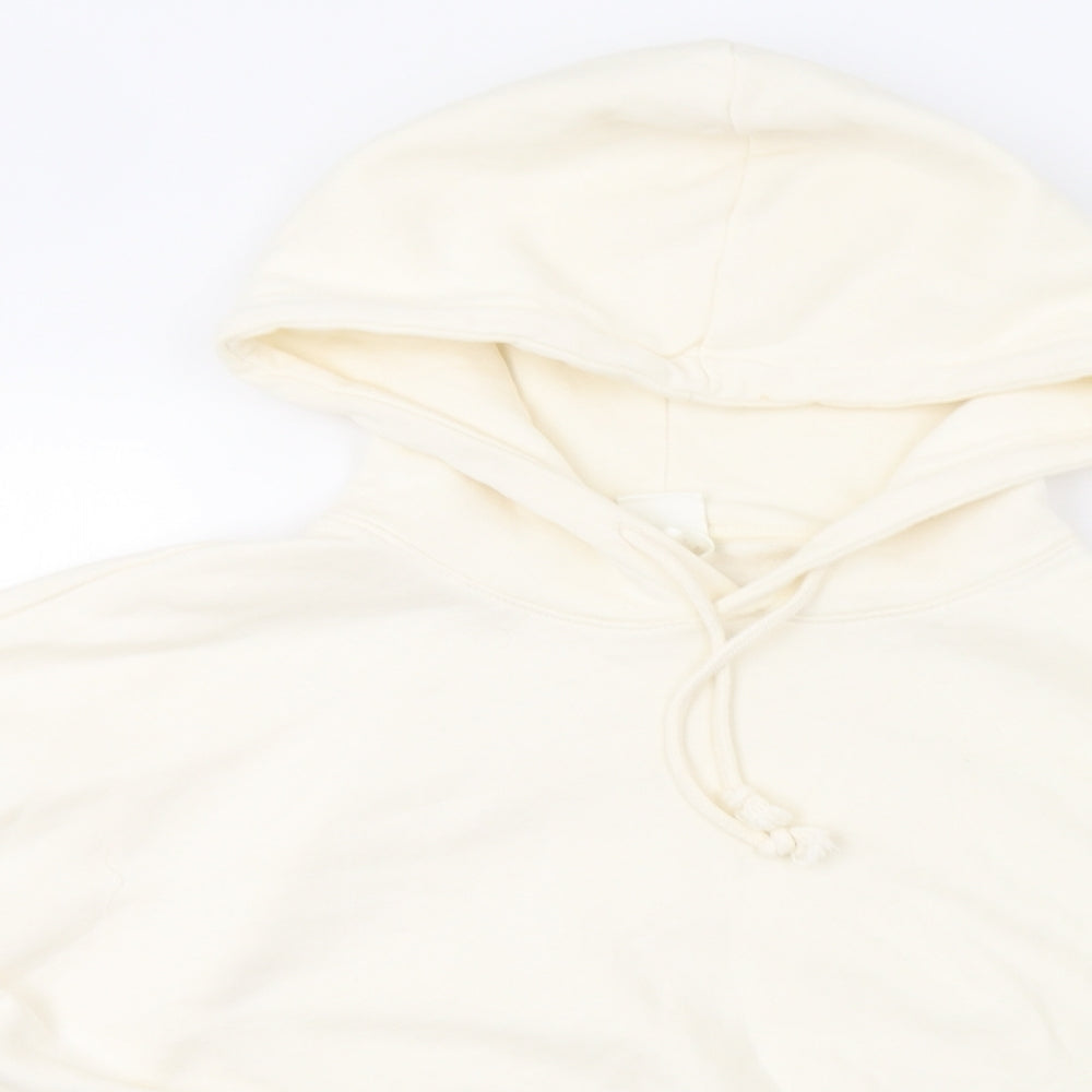 H&M Womens Ivory   Pullover Hoodie Size L