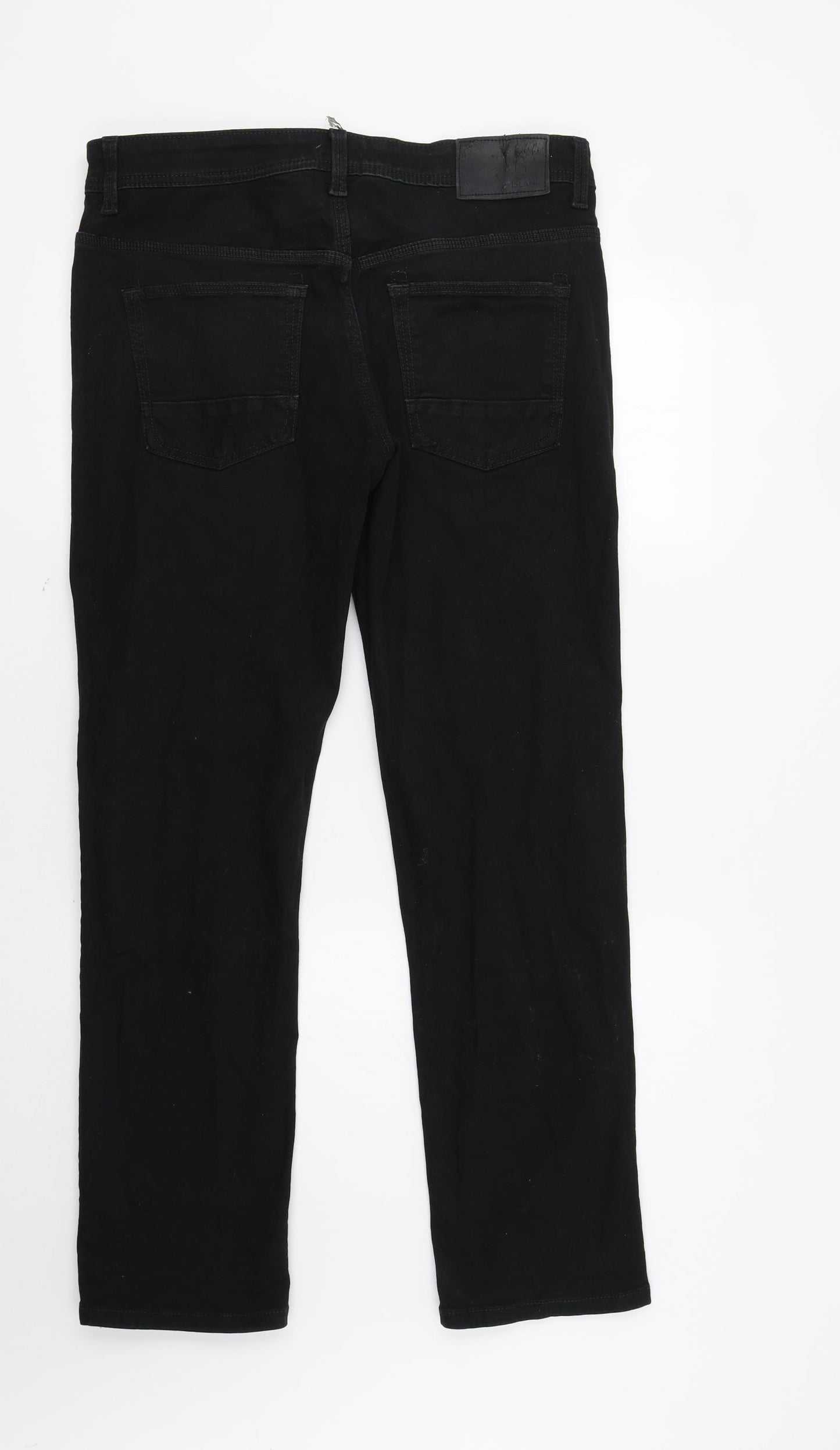 River Island Mens Black   Straight Jeans Size 32 L32 in