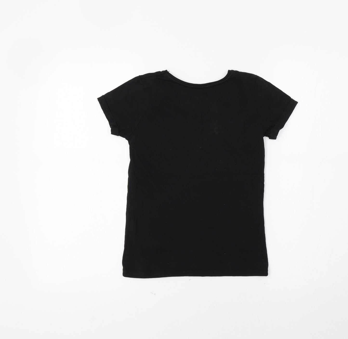 Primark Girls Black   Basic T-Shirt Size 9-10 Years  - New York
