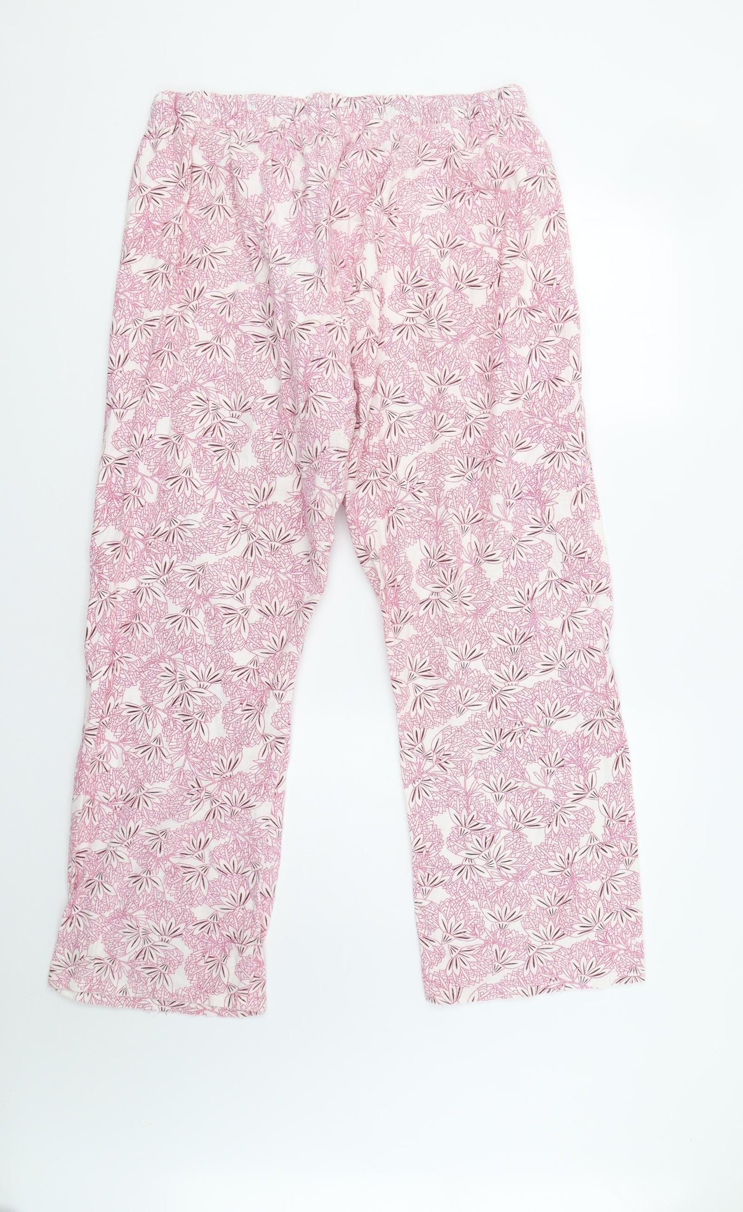 Primark Womens Pink Floral   Pyjama Pants Size XL