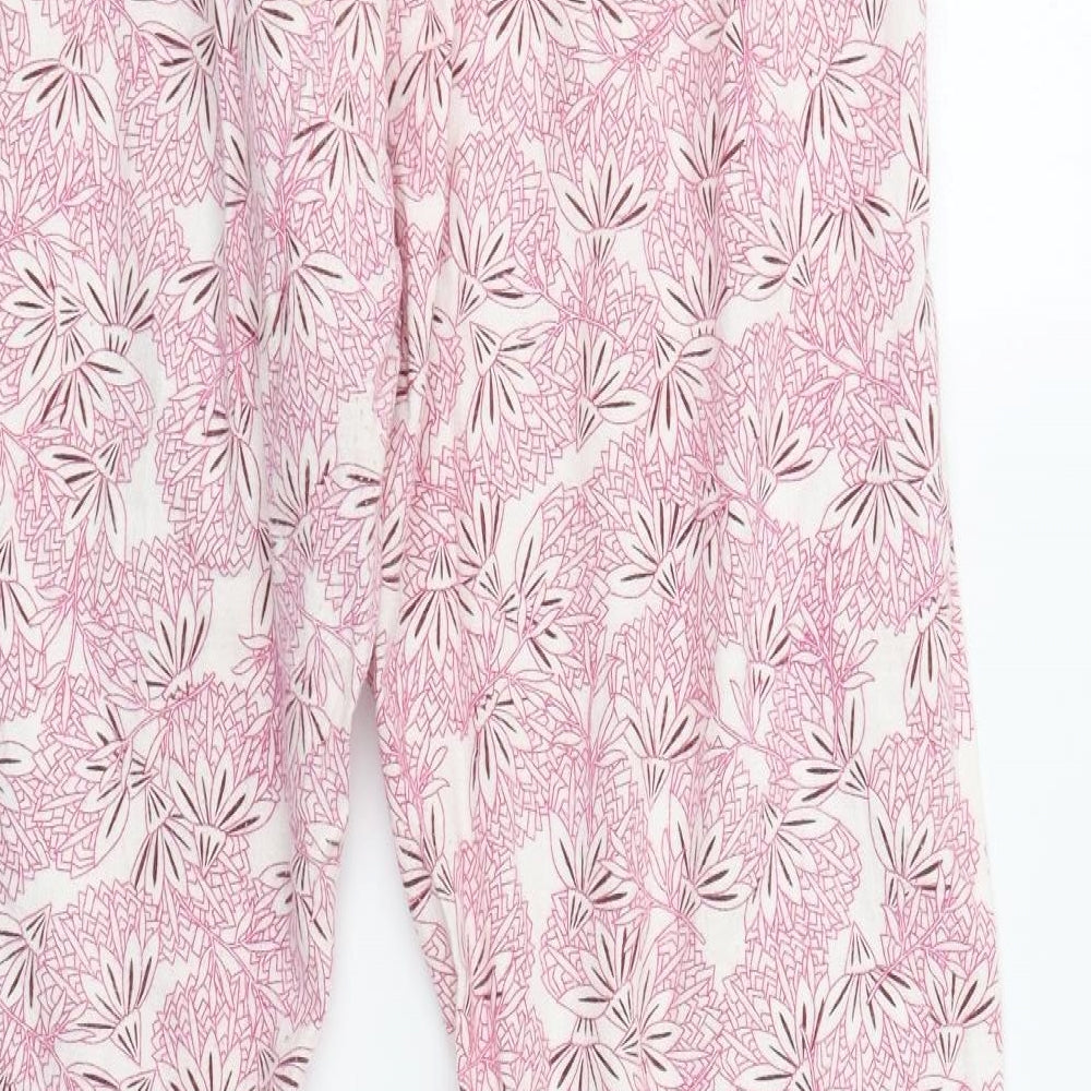 Primark Womens Pink Floral   Pyjama Pants Size XL
