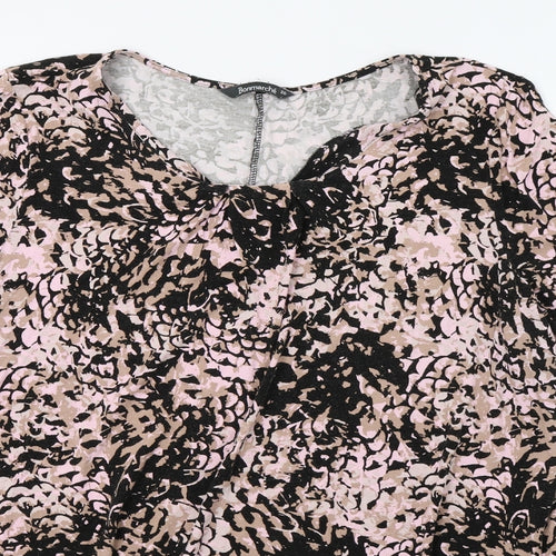 Bonmarche Womens Pink Animal Print  Basic Blouse Size 20