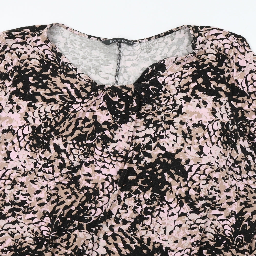 Bonmarche Womens Pink Animal Print  Basic Blouse Size 20
