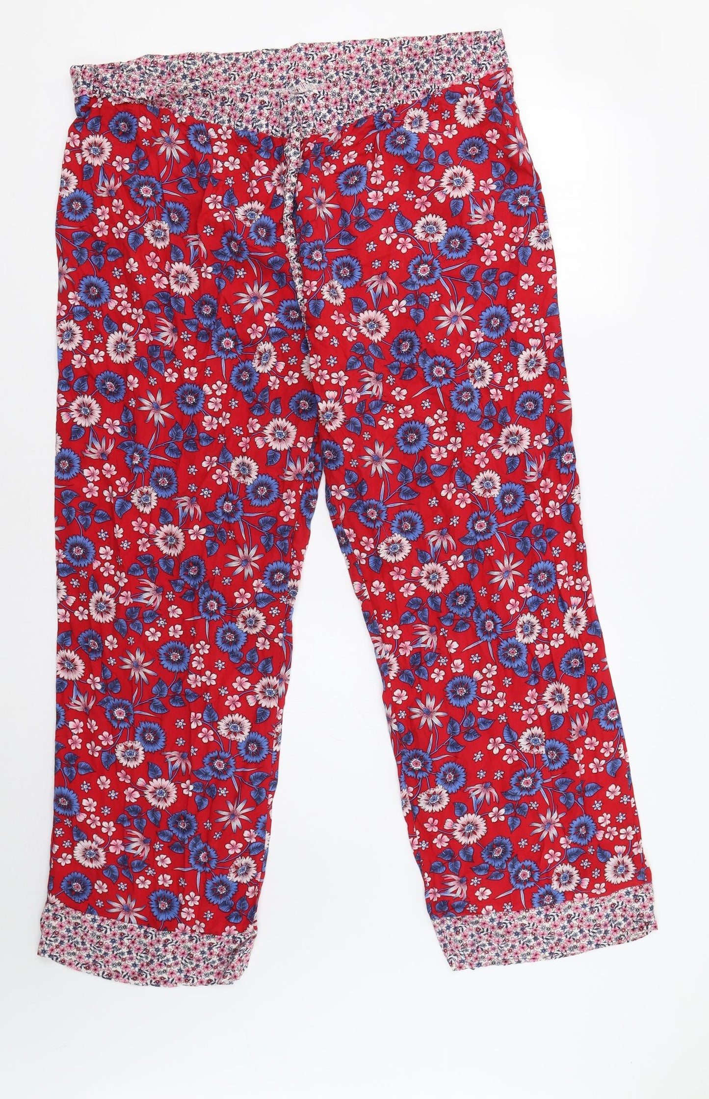 Matalan Womens Red Floral   Pyjama Pants Size L