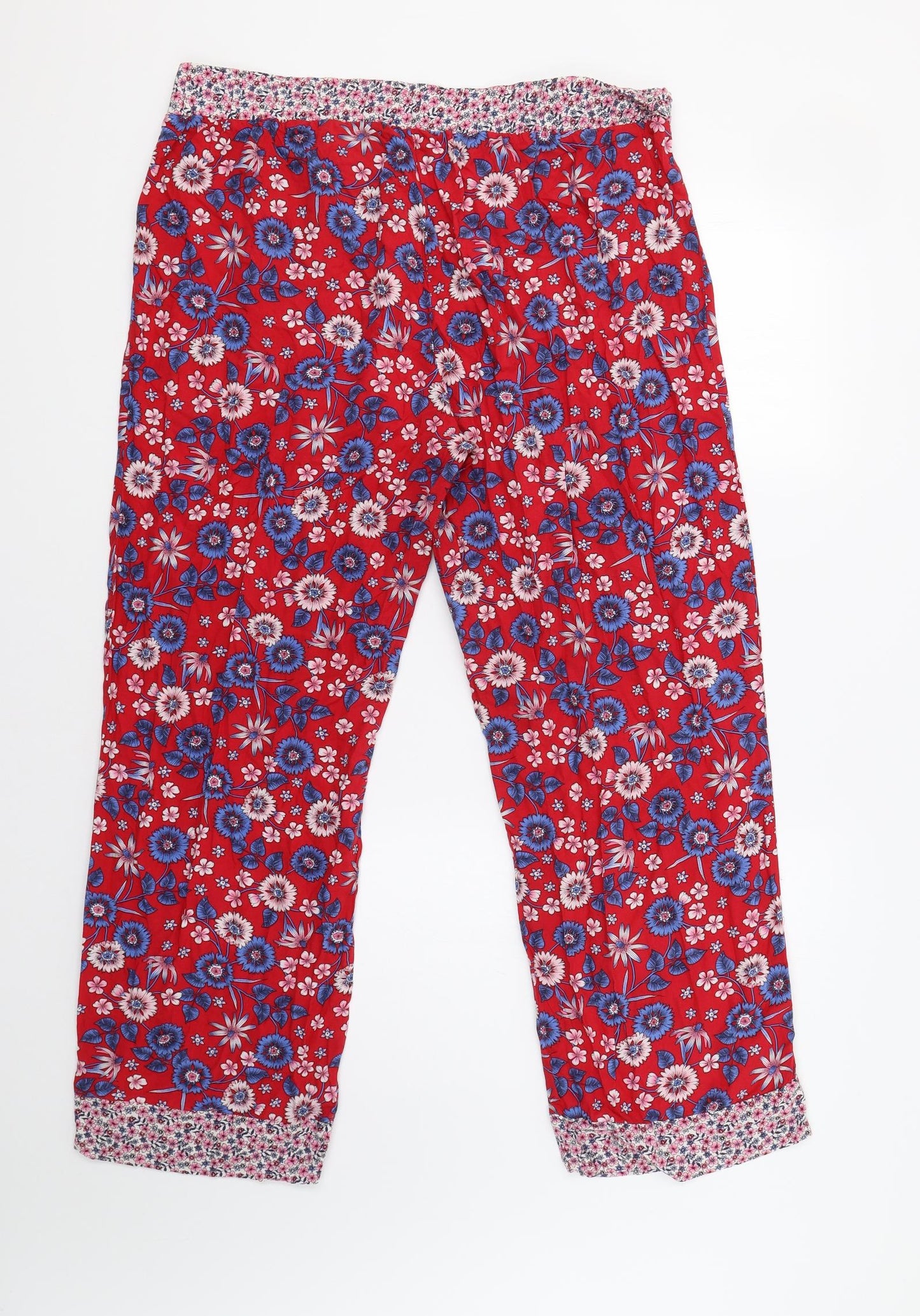 Matalan Womens Red Floral   Pyjama Pants Size L