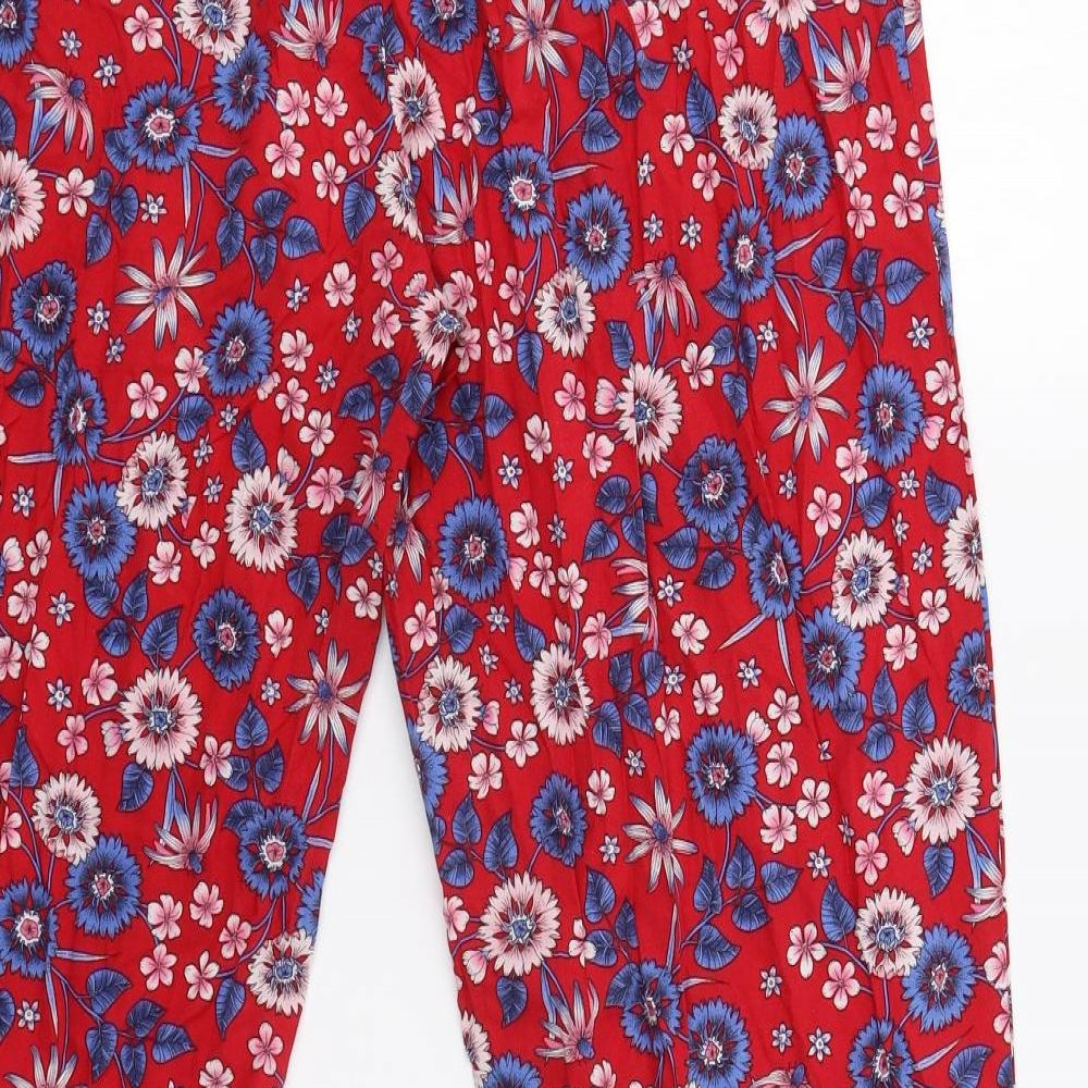 Matalan Womens Red Floral   Pyjama Pants Size L