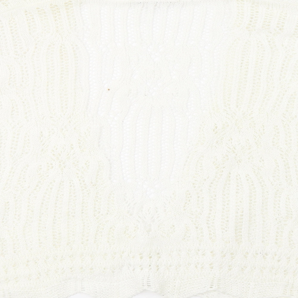 George Womens White   Cardigan Jumper Size L