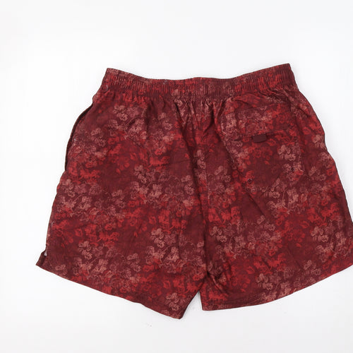 Thomas Nash Mens Red Floral  Bermuda Shorts Size M