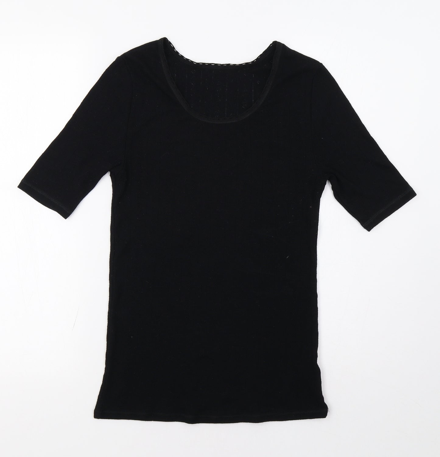 M&S Womens Black   Basic T-Shirt Size 16