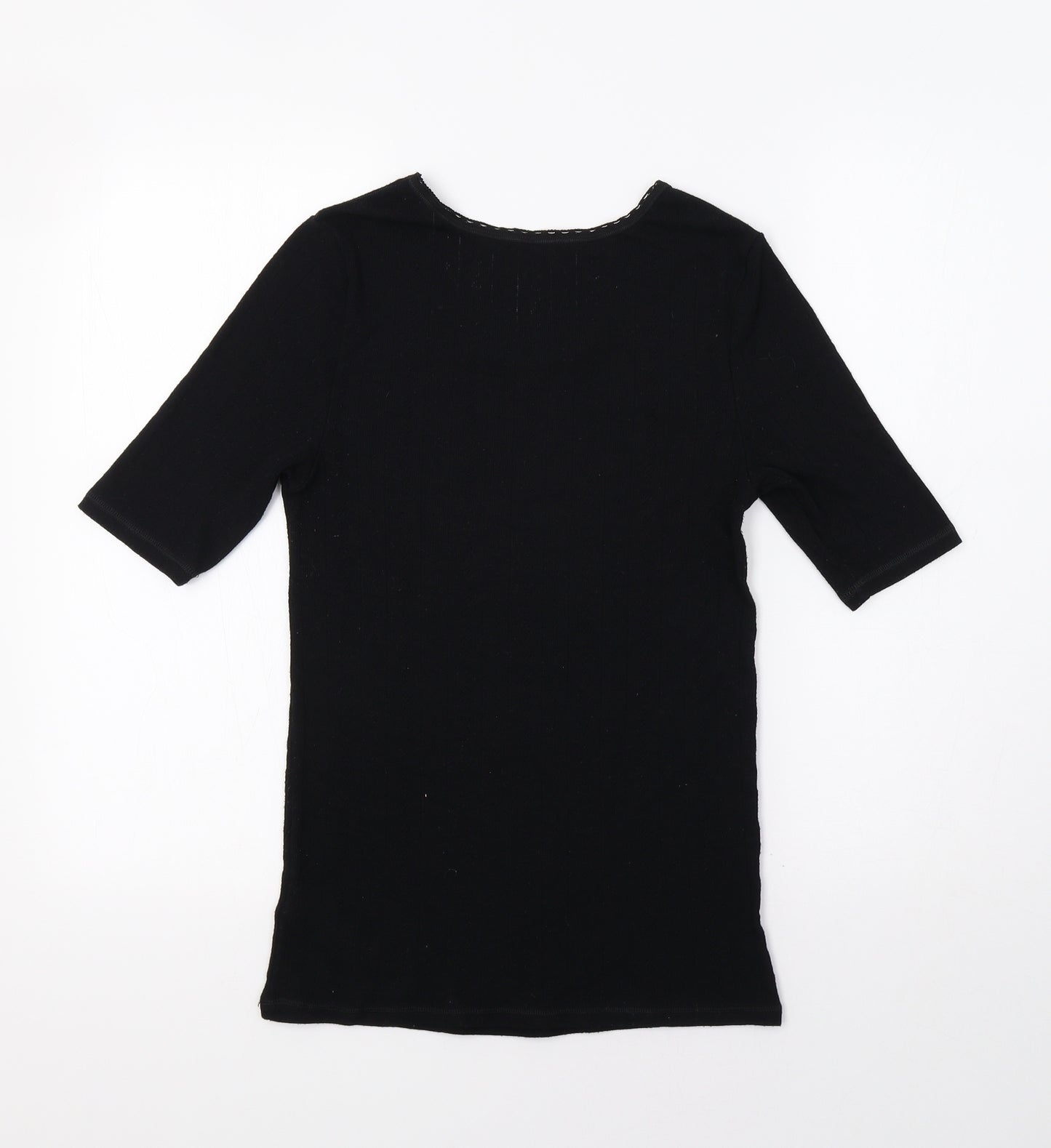 M&S Womens Black   Basic T-Shirt Size 16