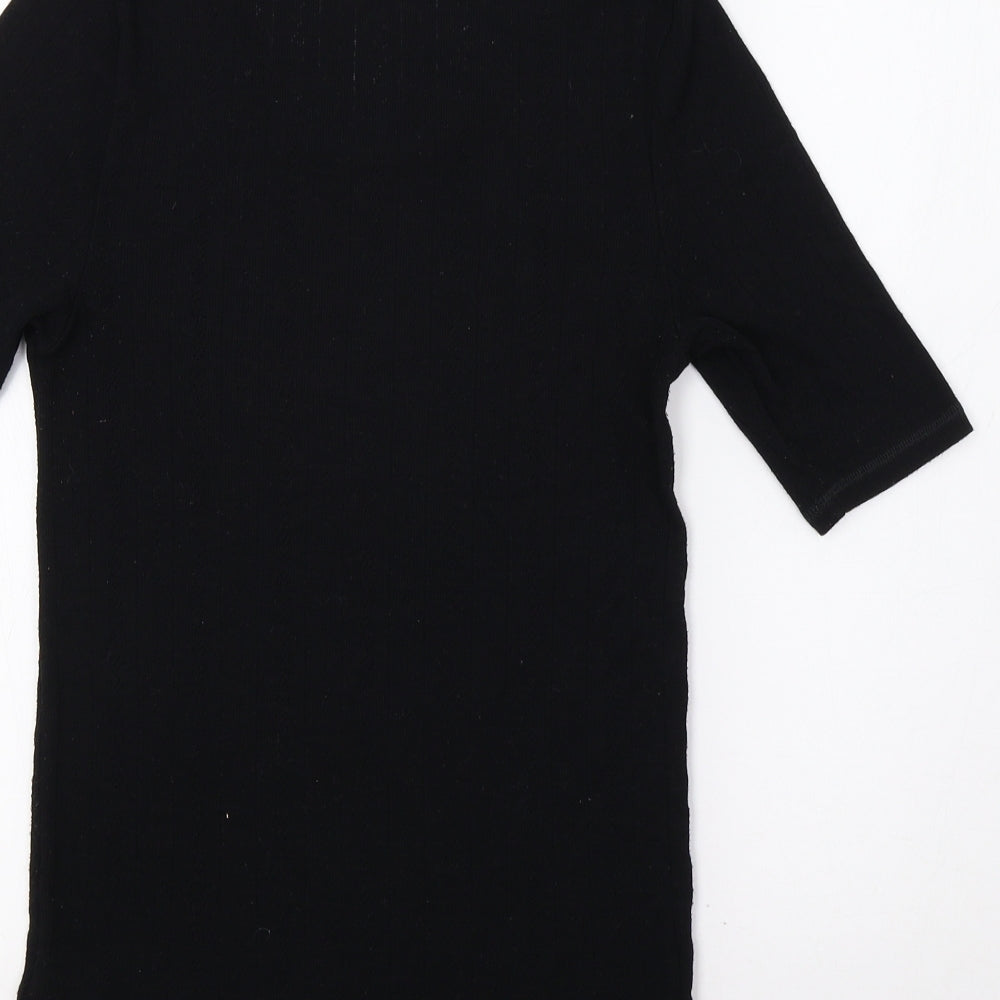 M&S Womens Black   Basic T-Shirt Size 16