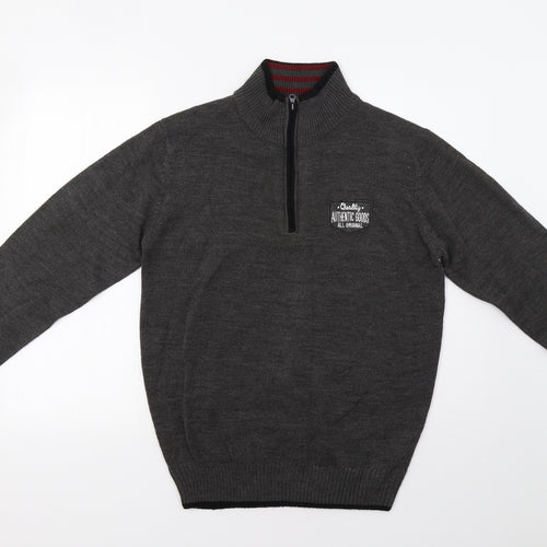 Norsons Mens Grey   Henley Jumper Size M