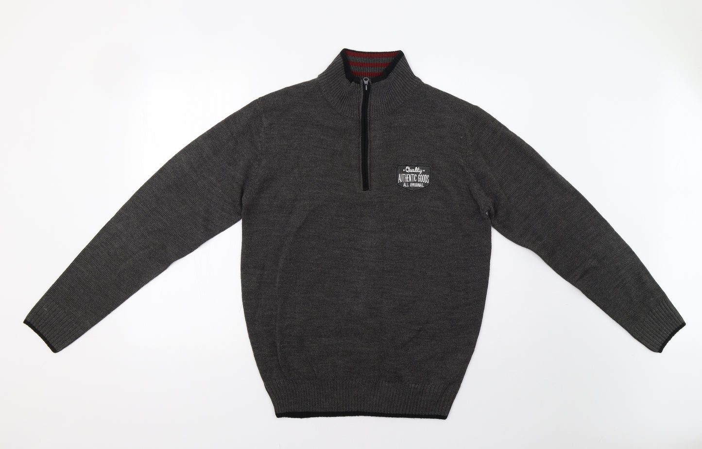 Norsons Mens Grey   Henley Jumper Size M