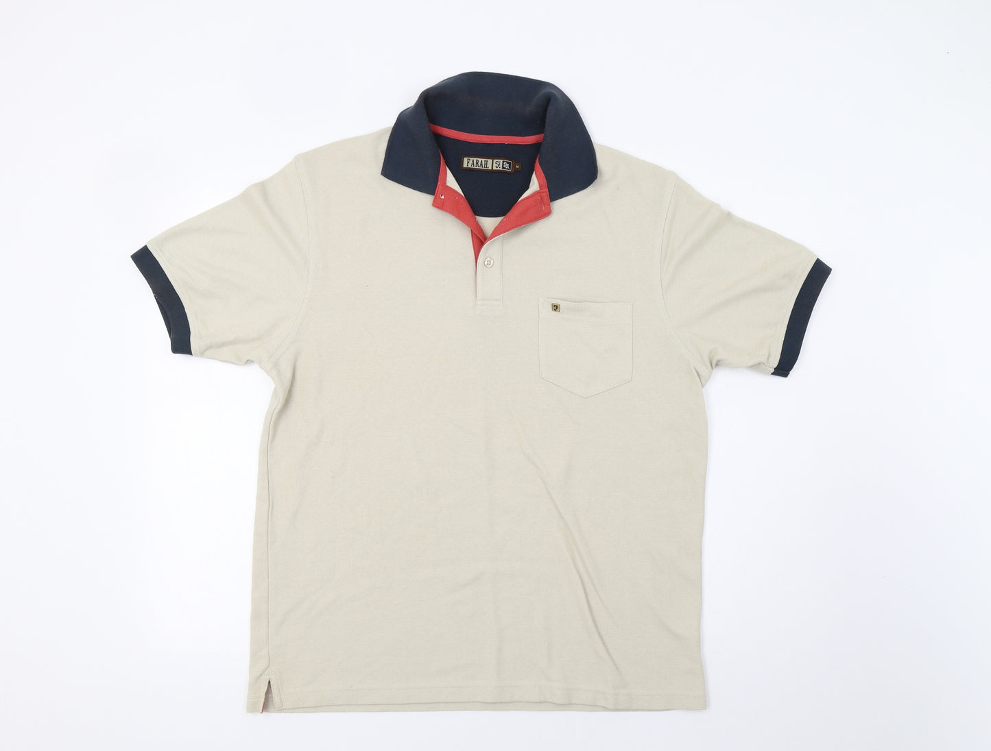 Farah Mens Beige    Polo Size M