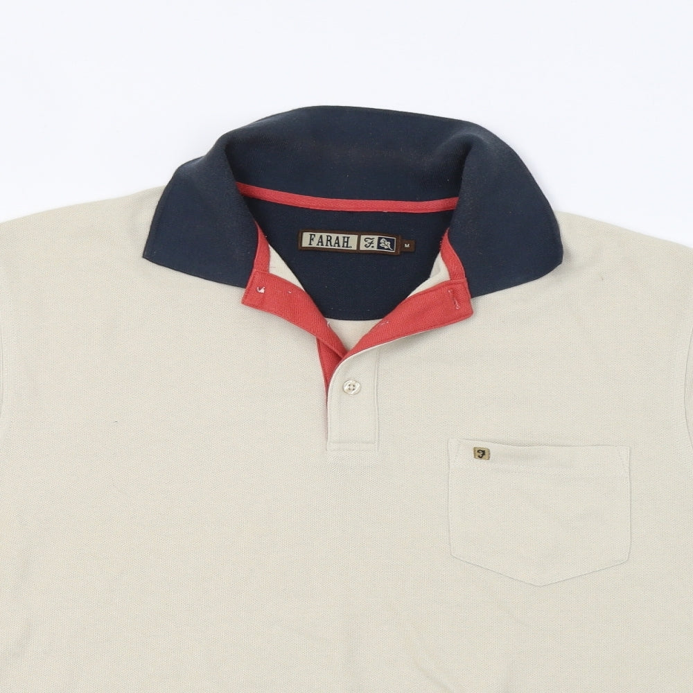 Farah Mens Beige    Polo Size M