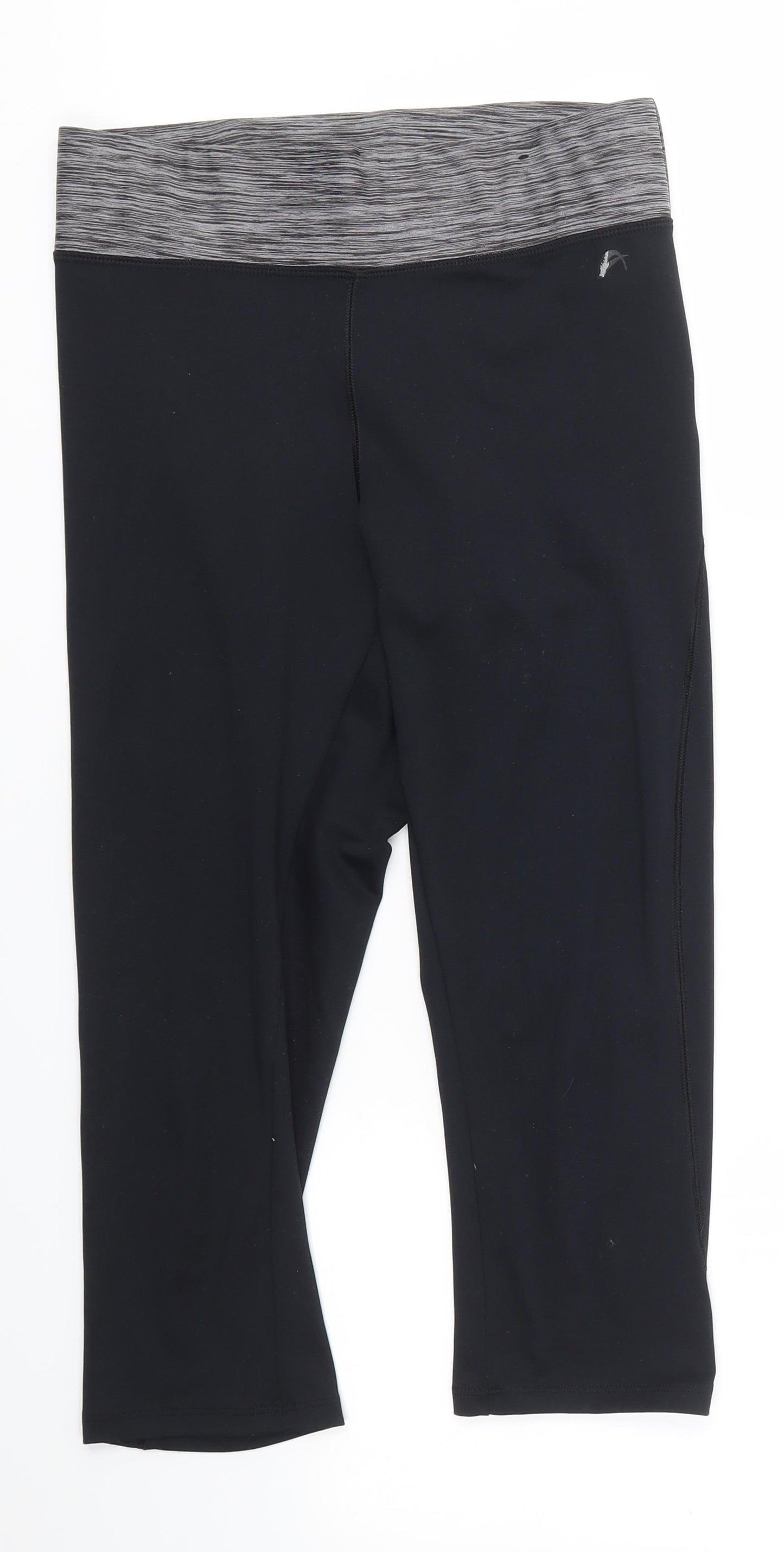 F&F Womens Black   Cropped Leggings Size 12 L20 in