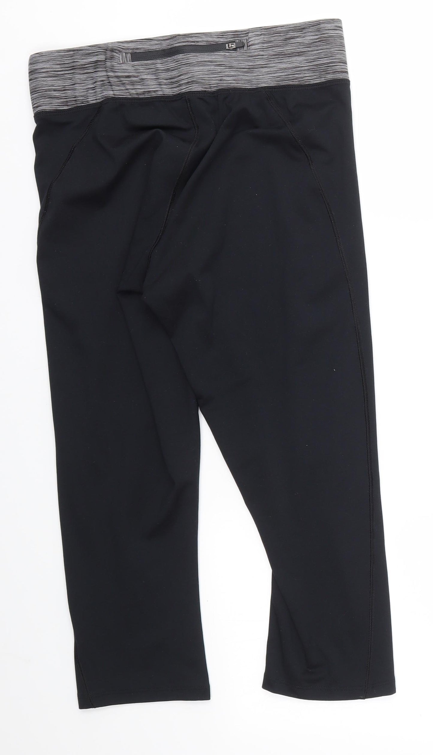 F&F Womens Black   Cropped Leggings Size 12 L20 in