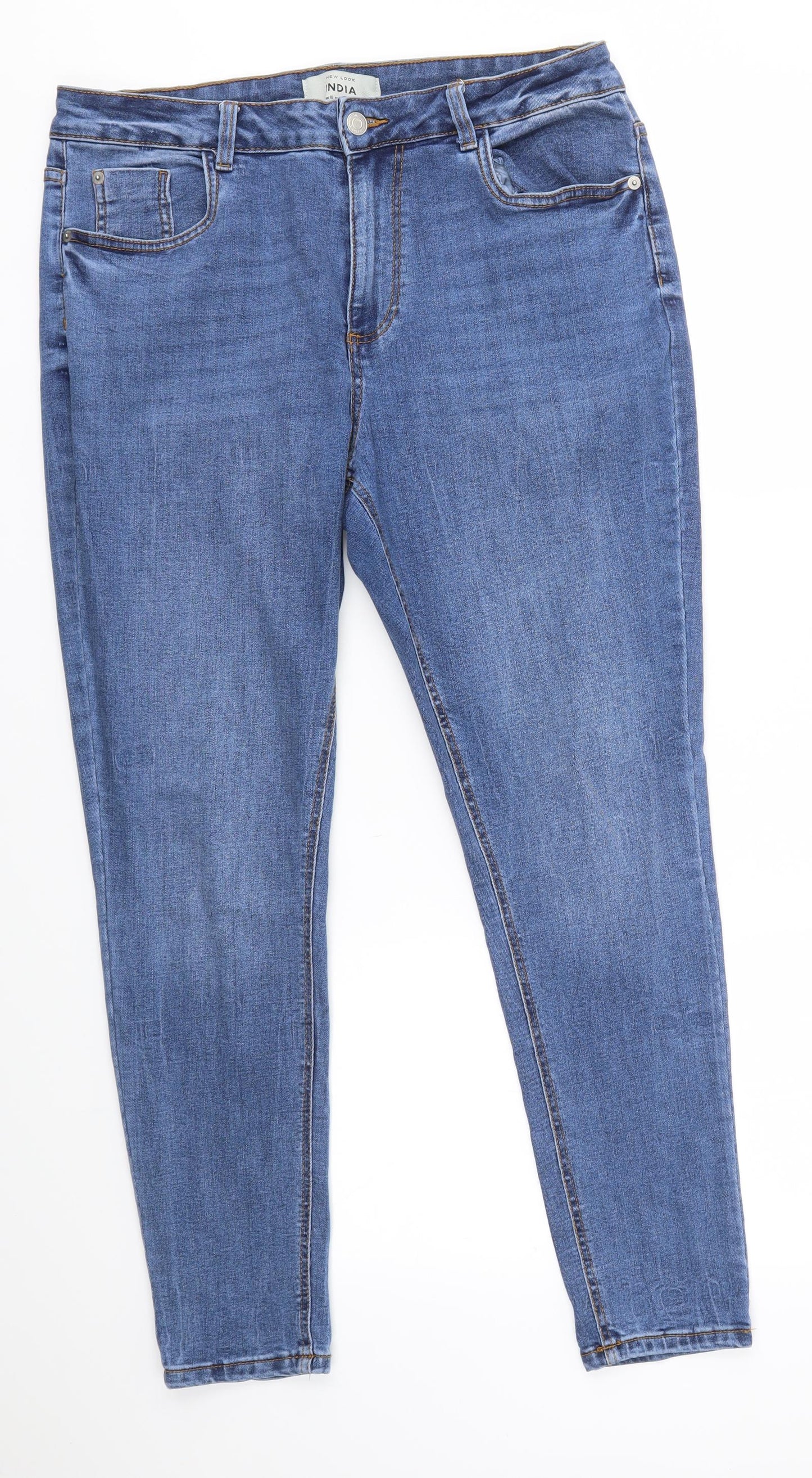 New Look Womens Blue   Skinny Jeans Size 16 L27 in - INDIA