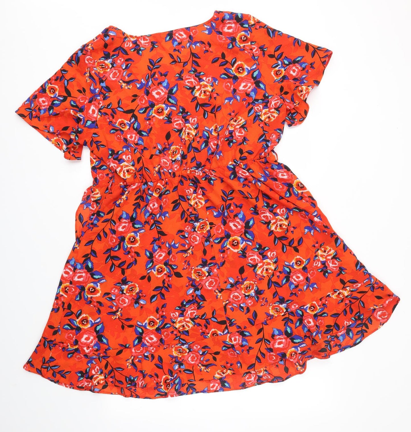 Matalan Womens Orange Floral  A-Line  Size 18