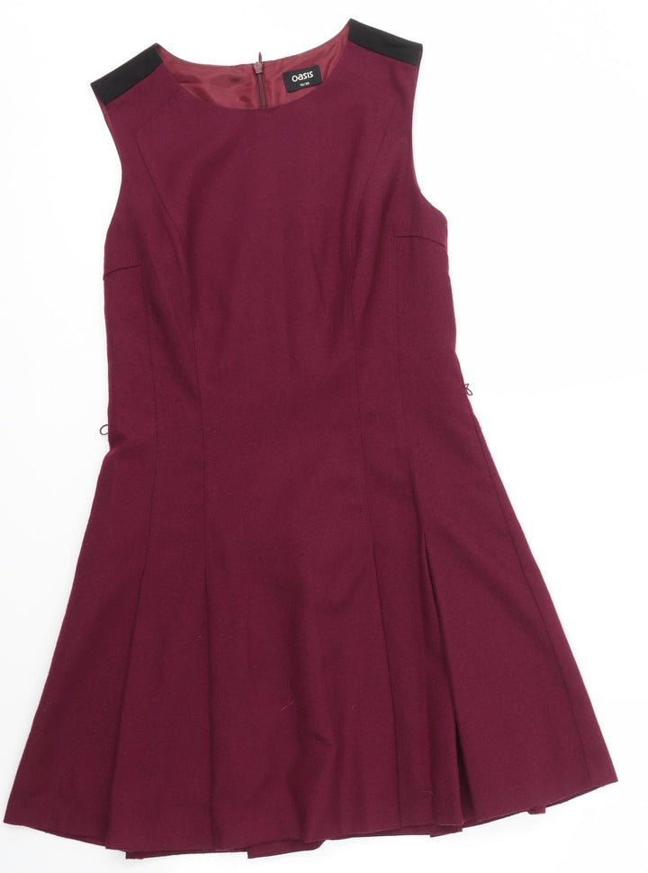 Oasis Womens Purple A-Line Size 10