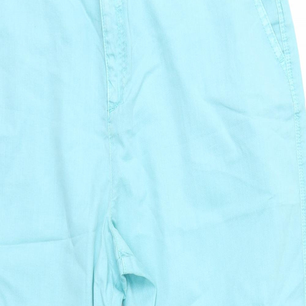 F&F Womens Blue   Cropped Trousers Size 16 L21 in