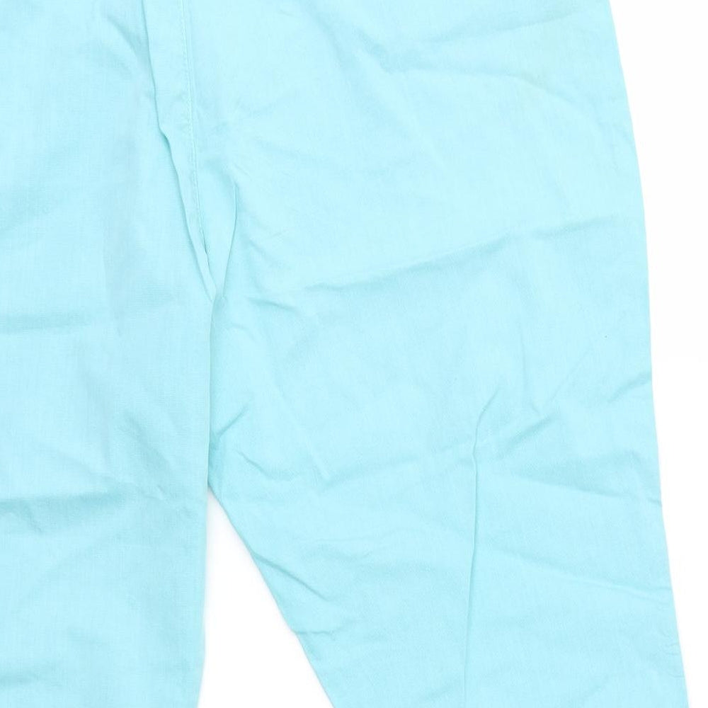 F&F Womens Blue   Cropped Trousers Size 16 L21 in