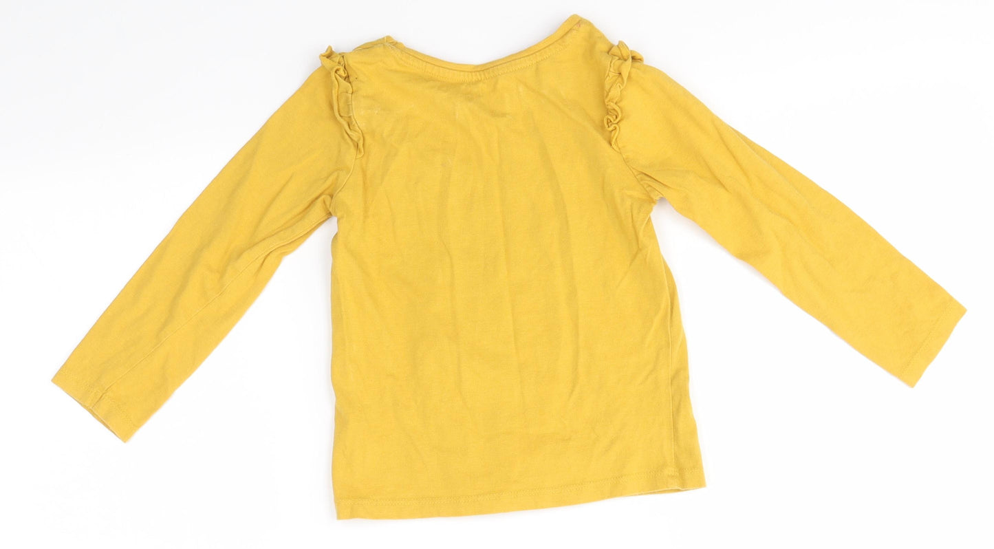 Nutmeg Girls Yellow   Basic Blouse Size 4-5 Years