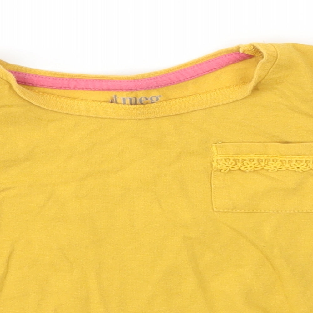 Nutmeg Girls Yellow   Basic Blouse Size 4-5 Years