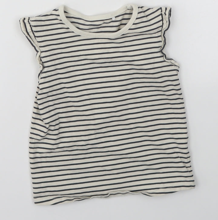 George Girls Multicoloured Striped  Basic T-Shirt Size 2-3 Years