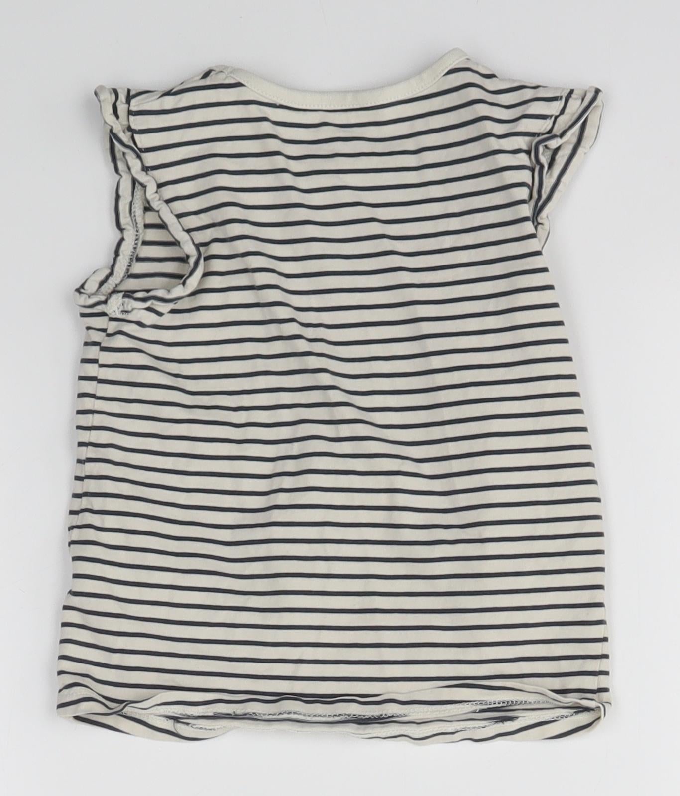 George Girls Multicoloured Striped  Basic T-Shirt Size 2-3 Years