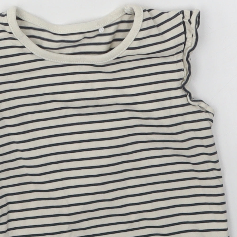 George Girls Multicoloured Striped  Basic T-Shirt Size 2-3 Years