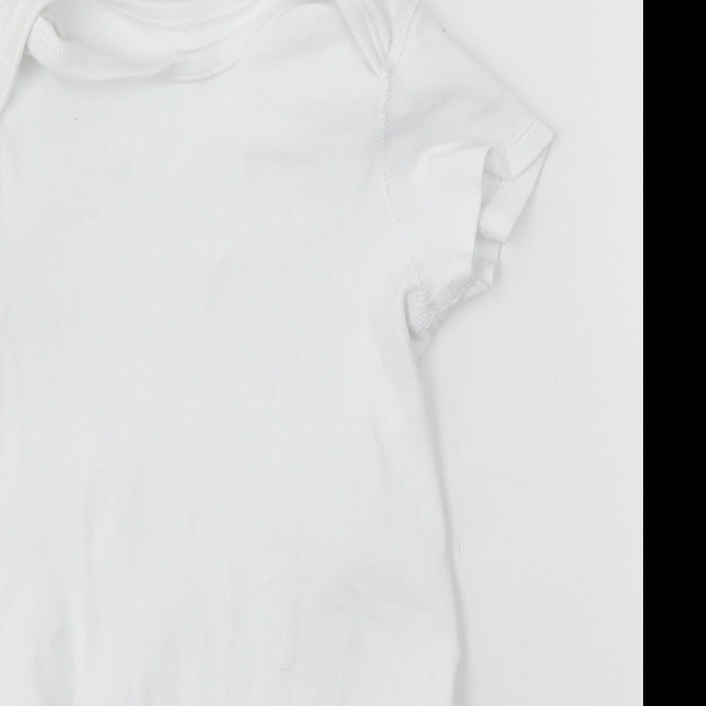 M&S Girls White   Bodysuit One-Piece Size 2-3 Years