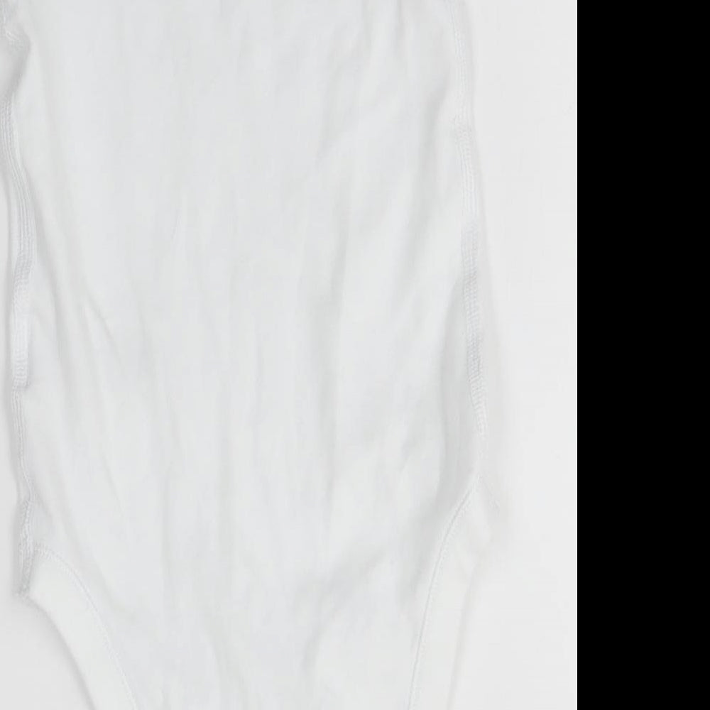 M&S Girls White   Bodysuit One-Piece Size 2-3 Years