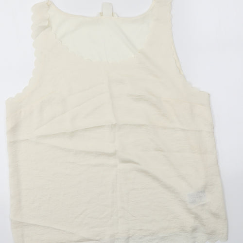 H&M Womens Ivory   Basic Blouse Size L