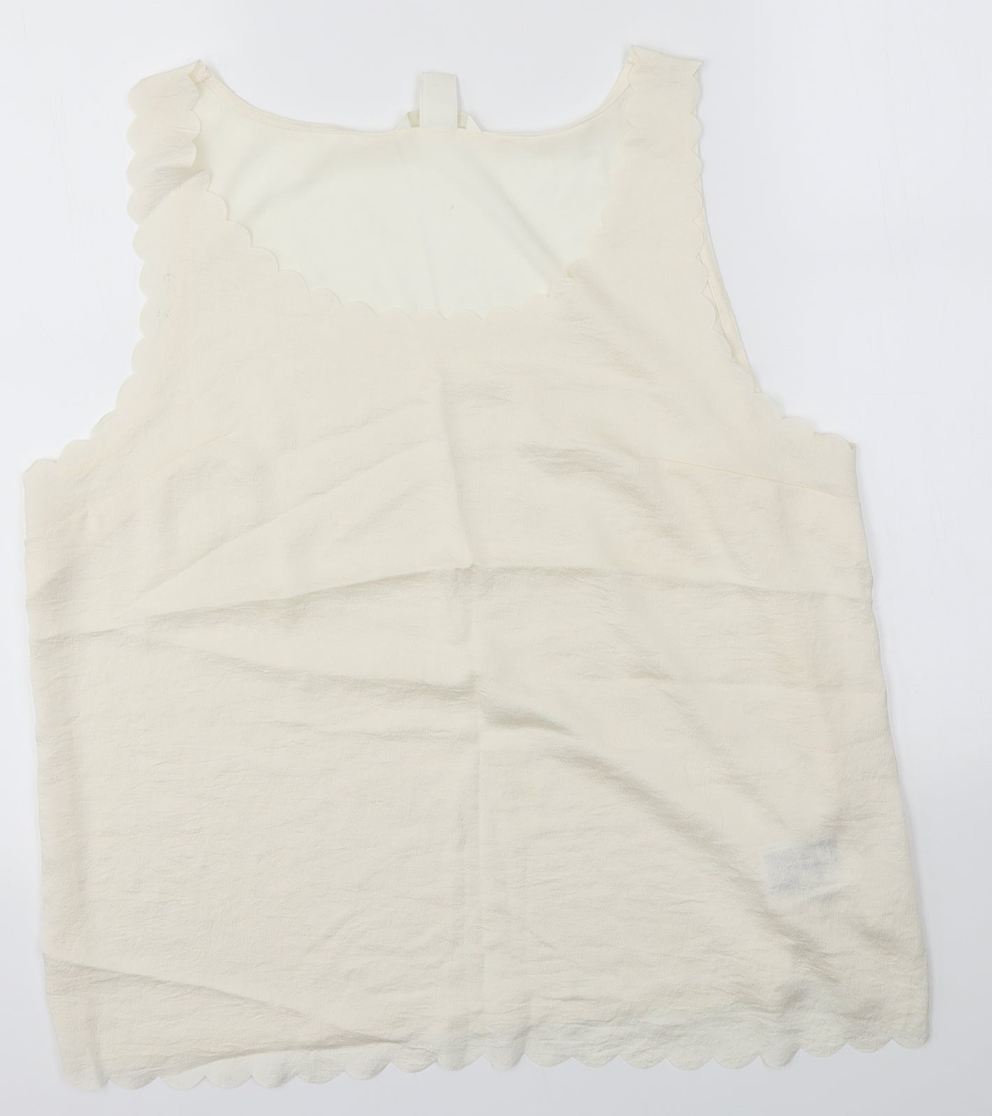 H&M Womens Ivory   Basic Blouse Size L