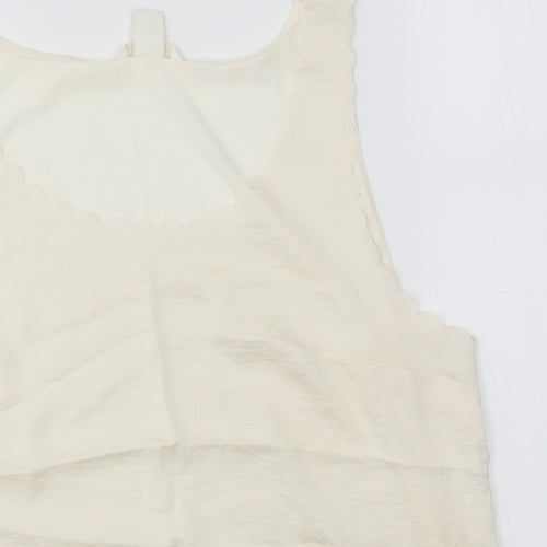 H&M Womens Ivory   Basic Blouse Size L
