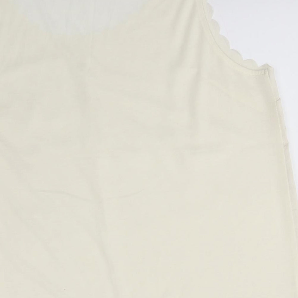 H&M Womens Ivory   Basic Blouse Size L