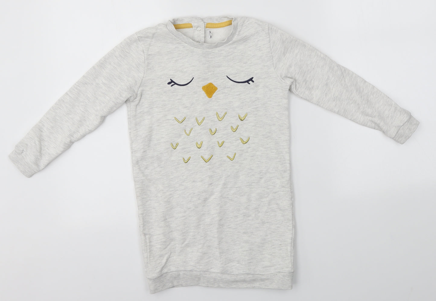 M&S Girls Grey   Jumper Dress  Size 5-6 Years