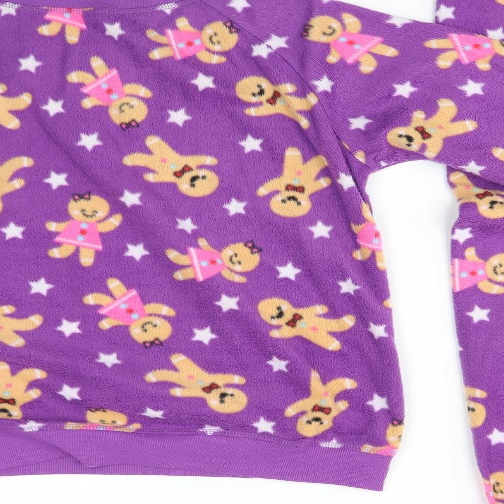 Preworn Womens Multicoloured Solid  Top Pyjama Set Size 12  - Gingerbread Man