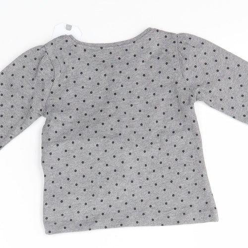 NEXT Baby Grey Spotted  Basic T-Shirt Size 6-9 Months