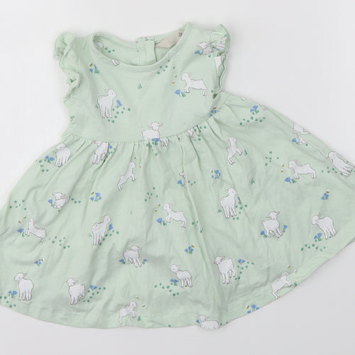 John Lewis Baby Green   A-Line  Size 3-6 Months