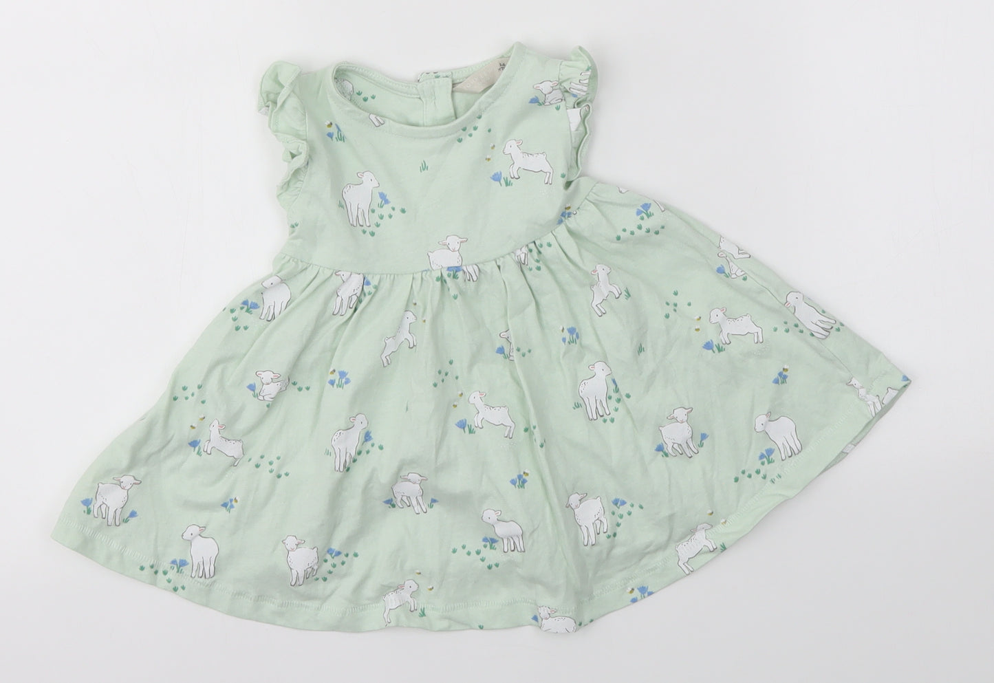 John Lewis Baby Green   A-Line  Size 3-6 Months
