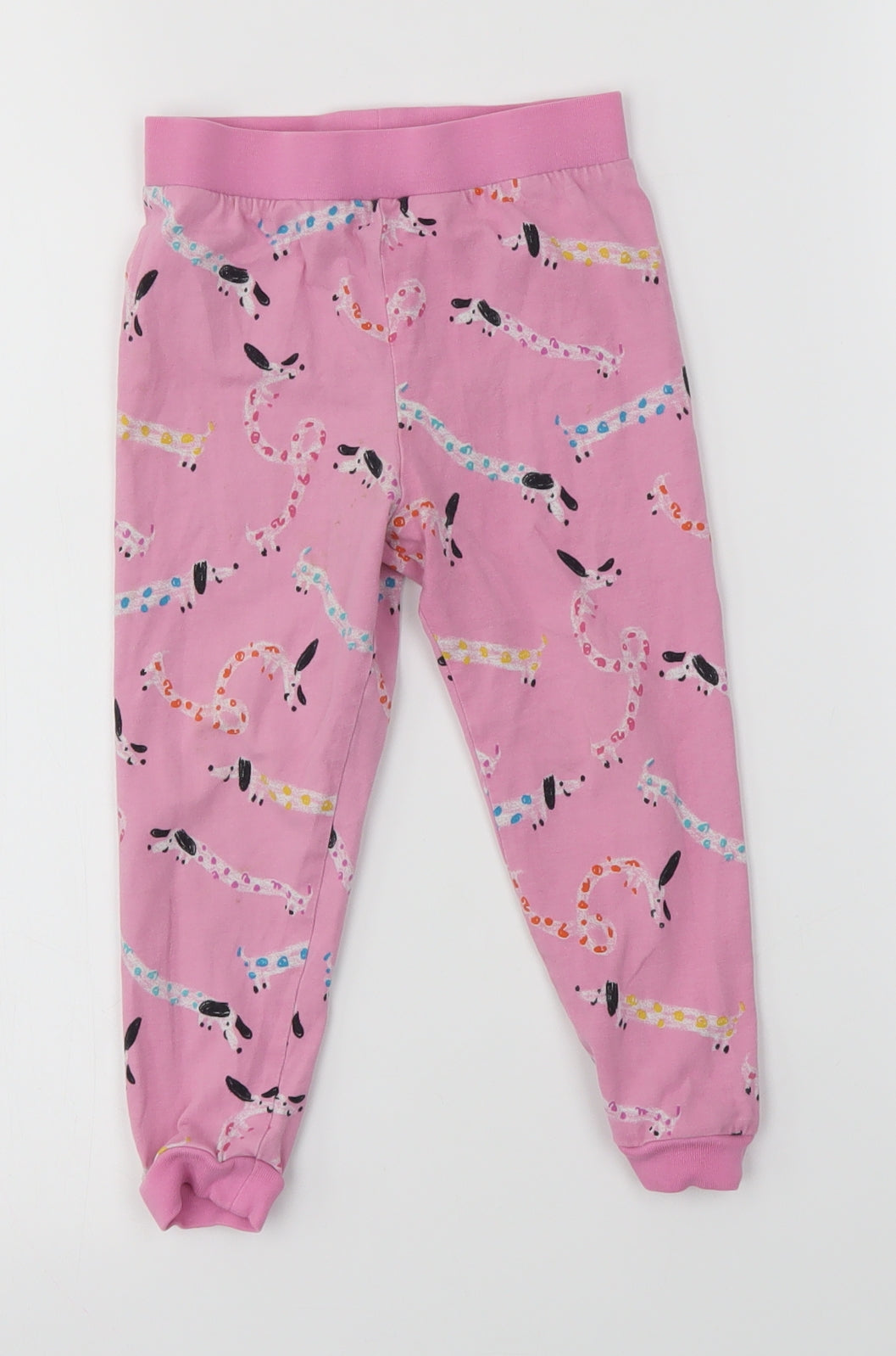 M&S Girls Pink   Jogger Trousers Size 2-3 Years