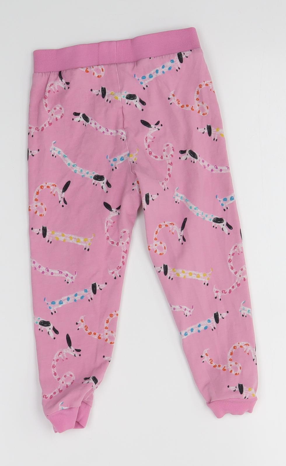 M&S Girls Pink   Jogger Trousers Size 2-3 Years